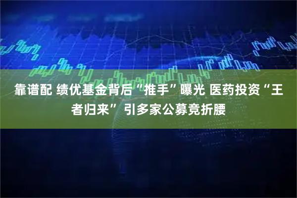 靠谱配 绩优基金背后“推手”曝光 医药投资“王者归来” 引多家公募竞折腰