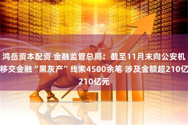 鸿岳资本配资 金融监管总局:截至11月末向公安机关移交金融“黑灰产”线索4500余笔 涉及金额超210亿元